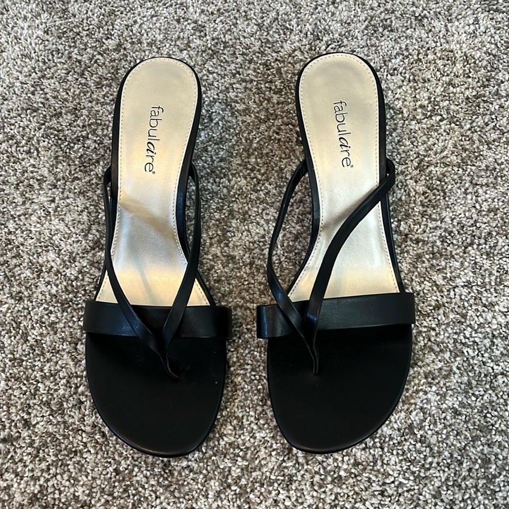 Black Women's Heel Sandals-New!